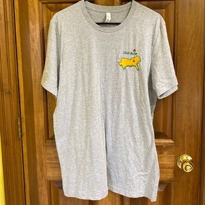 Old row mens grey masters tee.  size large